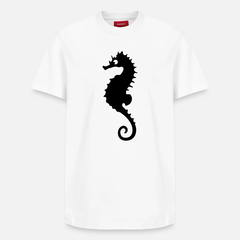 hippocampe - T-shirt unisexe décontracté en coton Supima – de SPREAD - blanc