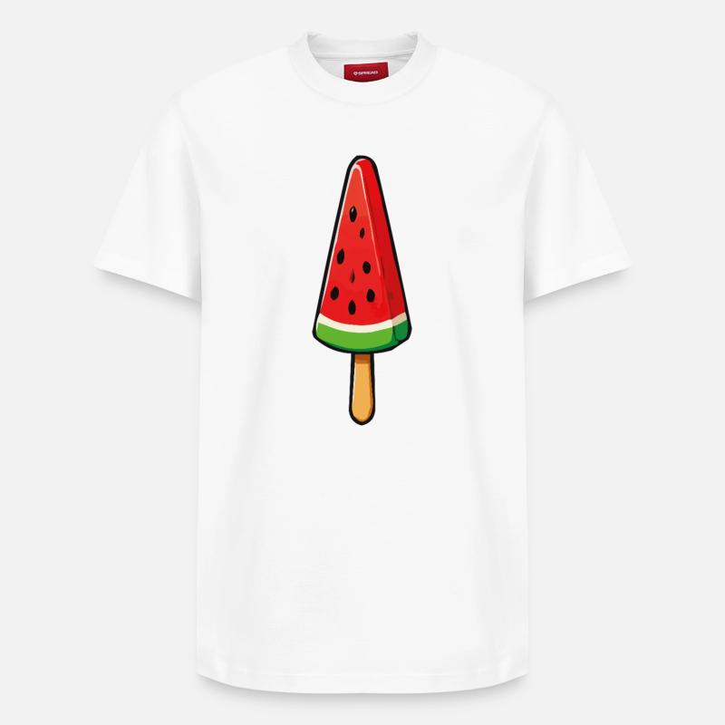 Glaces à la pastèque - T-shirt unisexe décontracté en coton Supima – de SPREAD - blanc