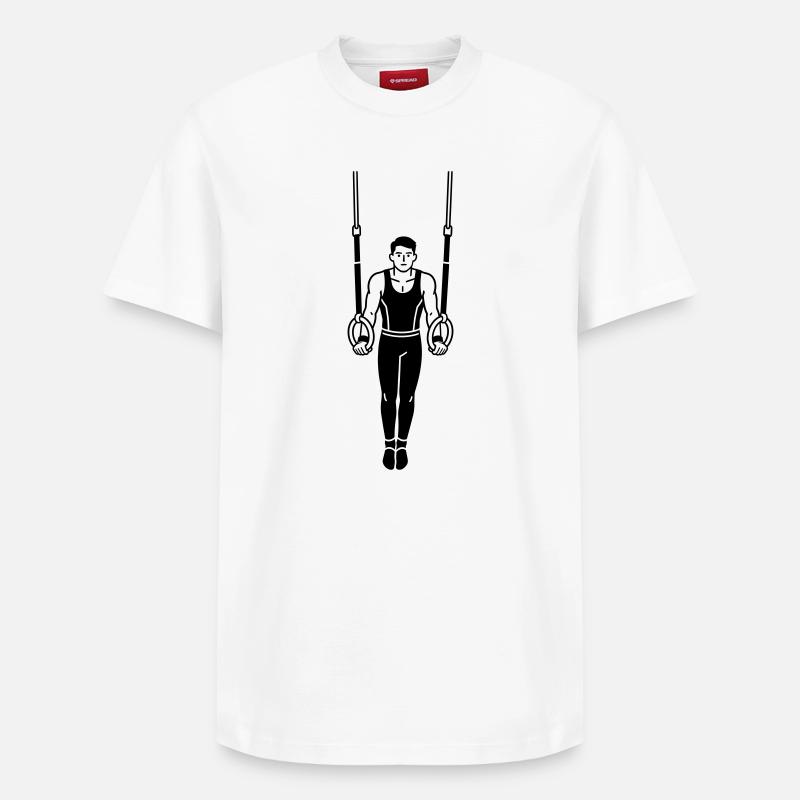 Turnringe - Relaxed Unisex Supima Cotton T-Shirt – von SPREAD - Weiß