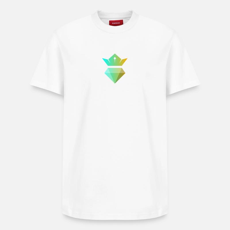Couronne dégradée sur diamant - T-shirt unisexe décontracté en coton Supima – de SPREAD - blanc