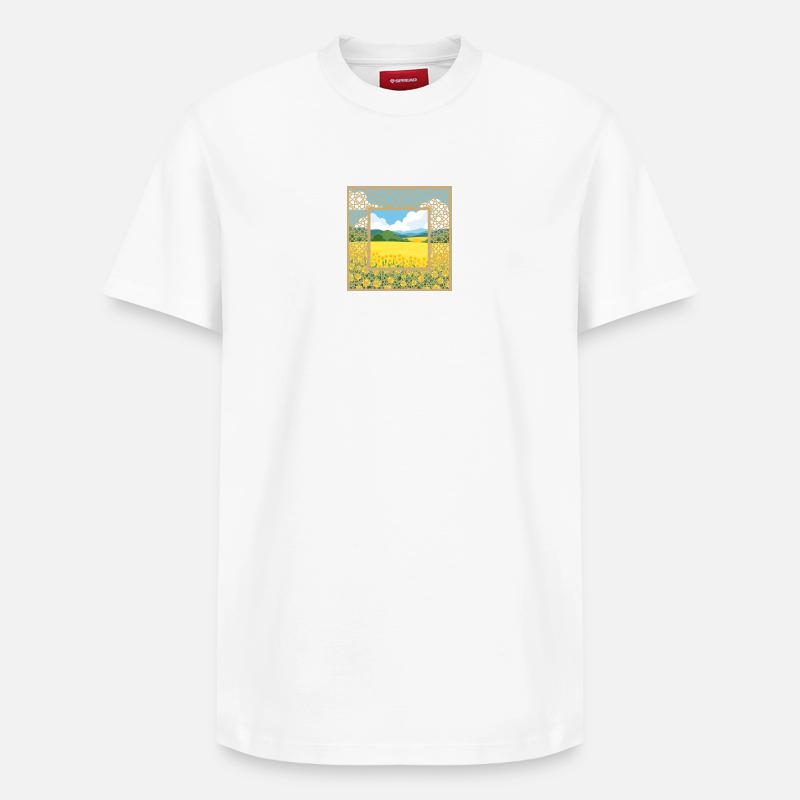 Nature window  - T-shirt unisexe décontracté en coton Supima – de SPREAD - blanc