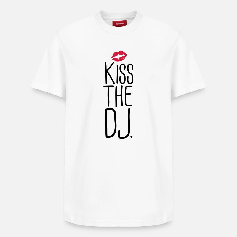 dj - Relaxed Unisex Supima Cotton T-Shirt – von SPREAD - Weiß