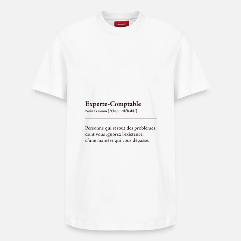 Experte Comptable Definition - T-shirt unisexe décontracté en coton Supima – de SPREAD - blanc