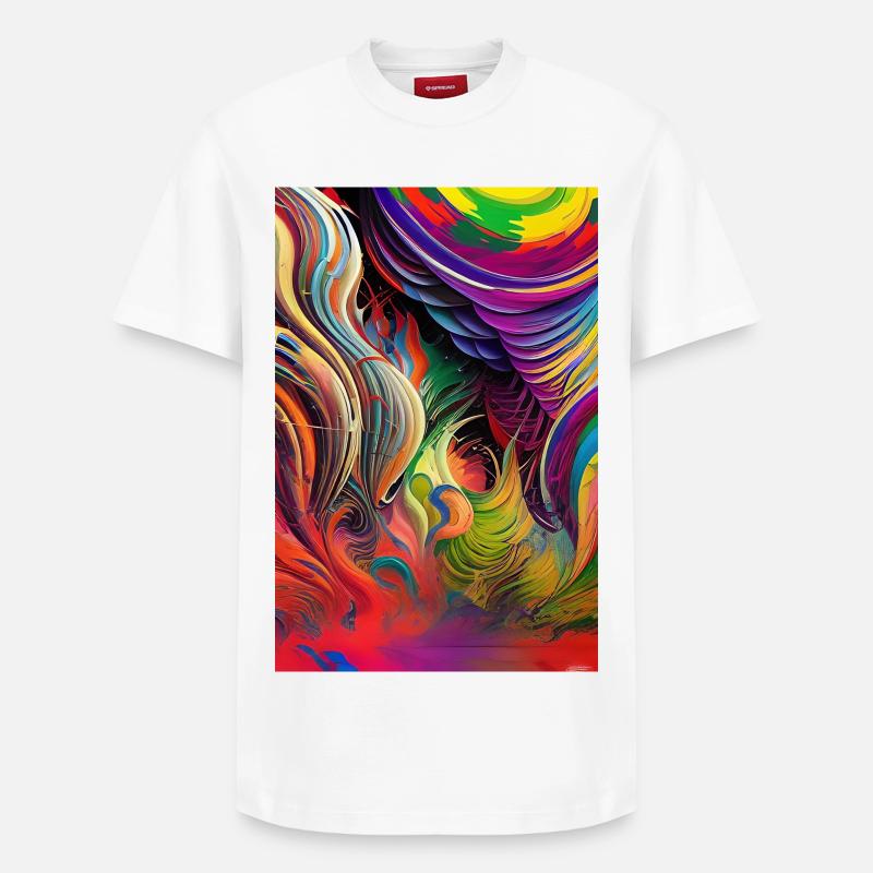 Abstrakte Kunst - Relaxed Unisex Supima Cotton T-Shirt – von SPREAD - Weiß
