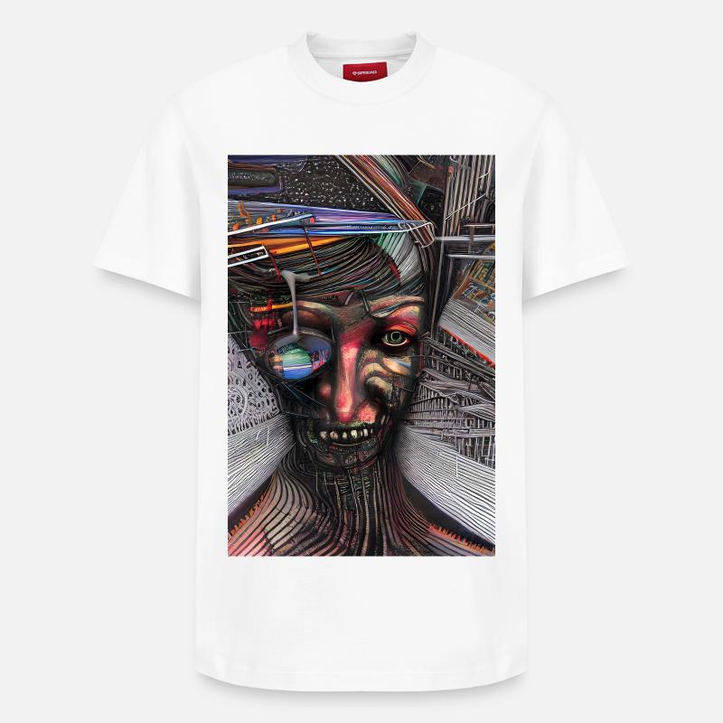 Abstrakte Kunst - Relaxed Unisex Supima Cotton T-Shirt – von SPREAD - Weiß