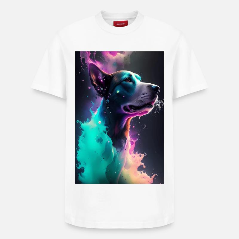 Chien mignon - T-shirt unisexe décontracté en coton Supima – de SPREAD - blanc