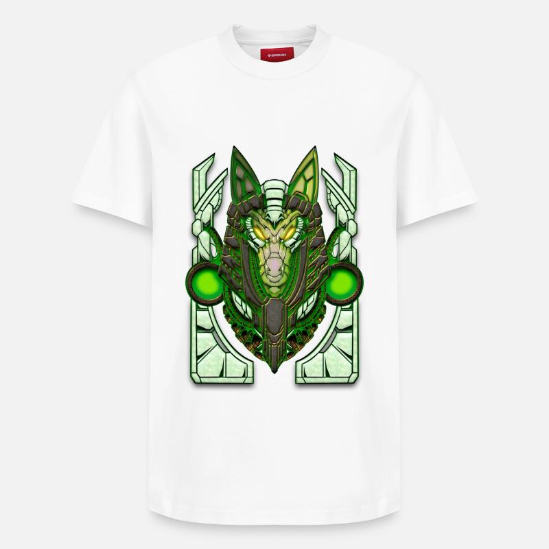 Super masque anubis cyberpunk - T-shirt unisexe décontracté en coton Supima – de SPREAD - blanc