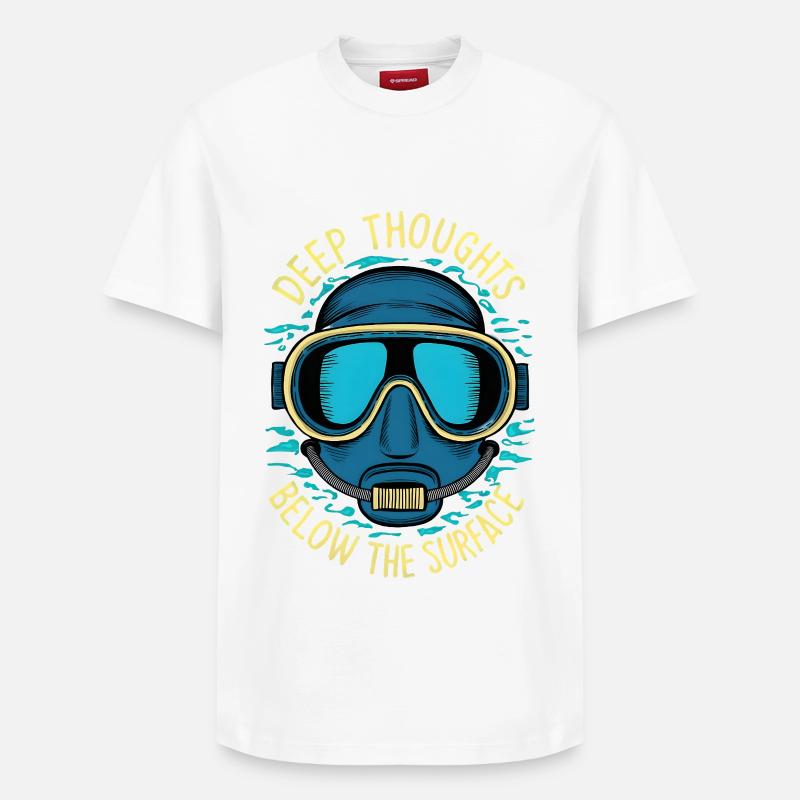 Deep Thoughts - Relaxed Unisex Supima Cotton T-Shirt – von SPREAD - Weiß