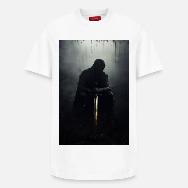 Poster Illustration Chevalier - T-shirt unisexe décontracté en coton Supima – de SPREAD - blanc