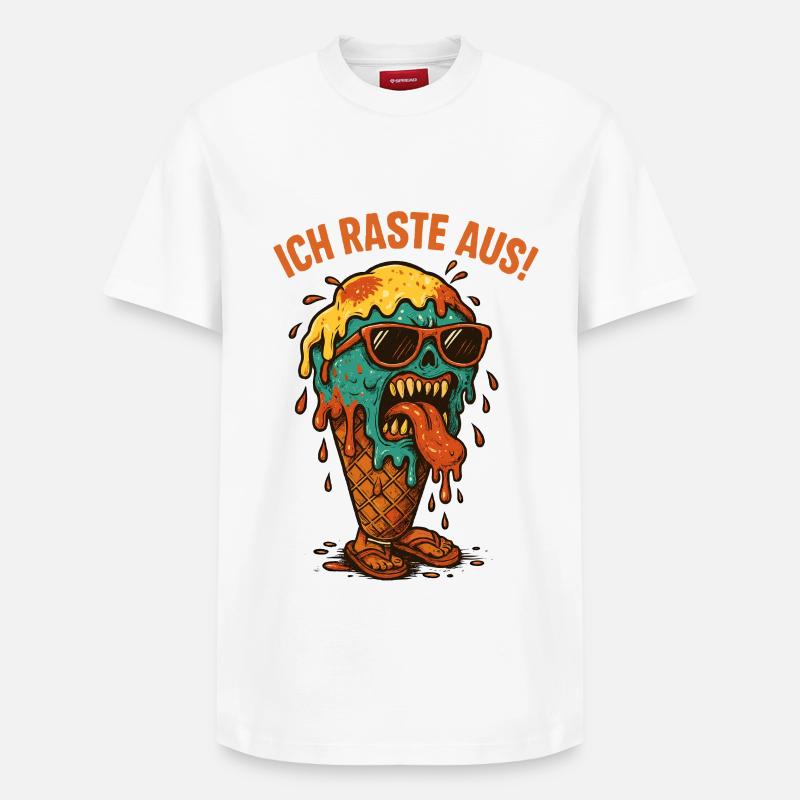 Schmelzendes Eisgesicht - Relaxed Unisex Supima Cotton T-Shirt – von SPREAD - Weiß