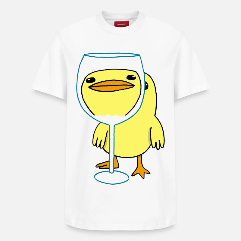 Poussin mignon - T-shirt unisexe décontracté en coton Supima – de SPREAD - blanc