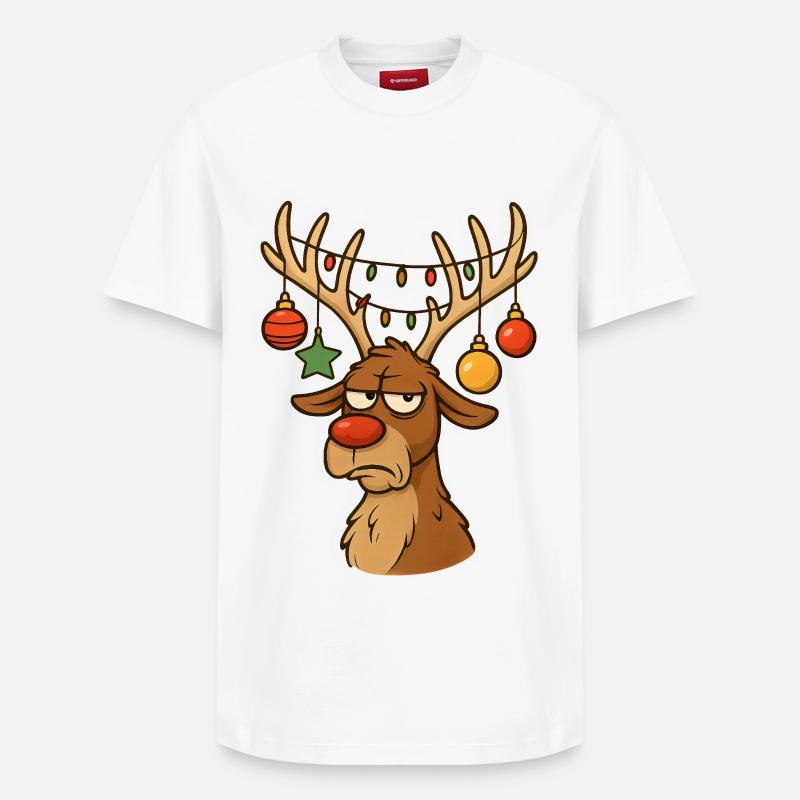 Rudolph Joyeux Noël - T-shirt unisexe décontracté en coton Supima – de SPREAD - blanc