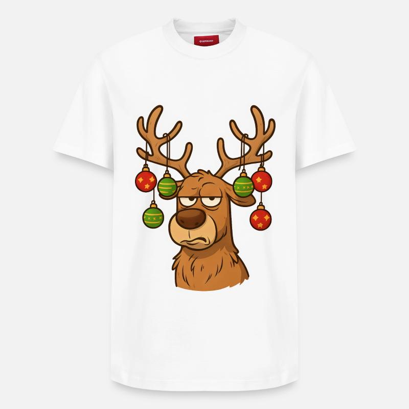 Cerf Rudolph Joyeux Noël doux - T-shirt unisexe décontracté en coton Supima – de SPREAD - blanc
