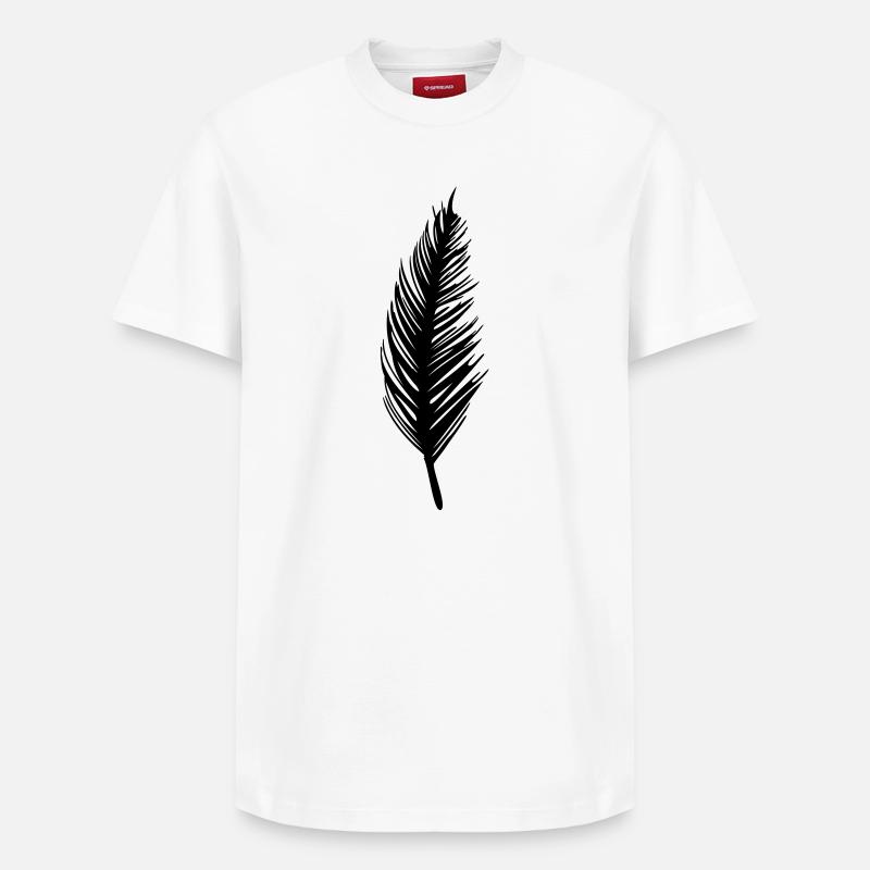 feather - Relaxed Unisex Supima Cotton T-Shirt – by SPREAD - white