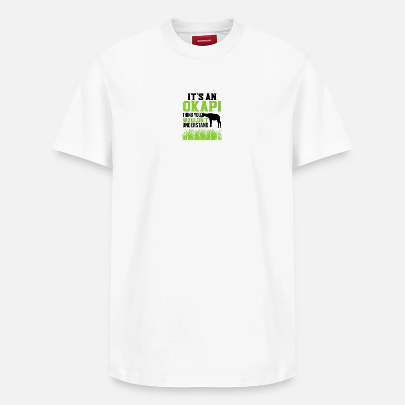 Ist ein Okapi - Relaxed Unisex Supima Cotton T-Shirt – von SPREAD - Weiß