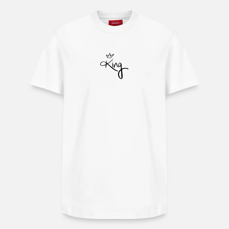 King. - Relaxed Unisex Supima Cotton T-Shirt – von SPREAD - Weiß