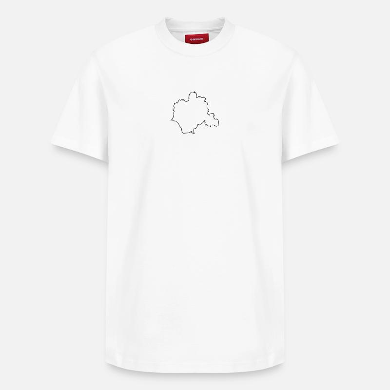 Contour du cercle Lippe - T-shirt unisexe décontracté en coton Supima – de SPREAD - blanc