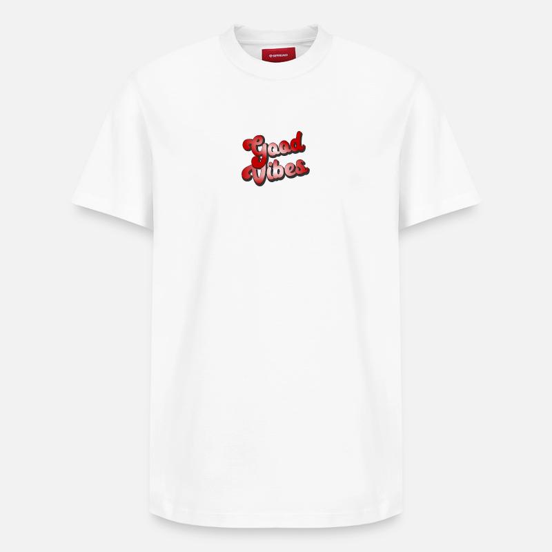 Good Vibes Style d’optique - T-shirt unisexe décontracté en coton Supima – de SPREAD - blanc