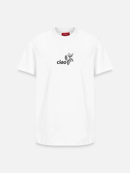 ciao kakao - Relaxed Unisex Supima Cotton T-Shirt – von SPREAD - Weiß
