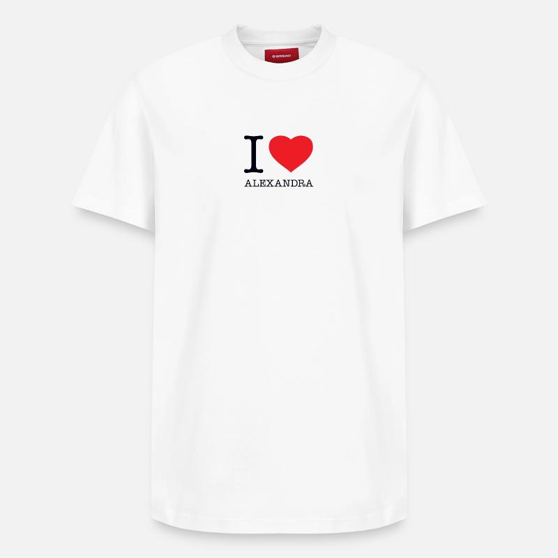 J’ADORE ALEXANDRA - T-shirt unisexe décontracté en coton Supima – de SPREAD - blanc