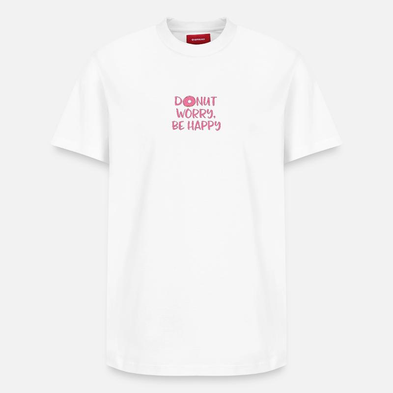 Donut worry - T-shirt unisexe décontracté en coton Supima – de SPREAD - blanc