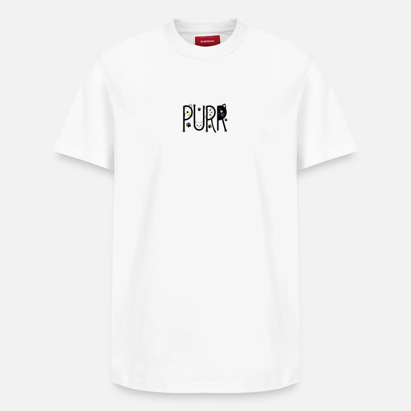 Ronronner - T-shirt unisexe décontracté en coton Supima – de SPREAD - blanc