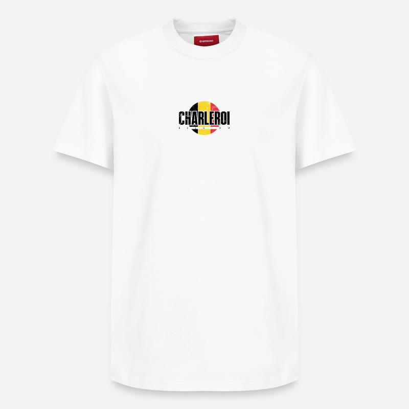 T e Emblème abstrait - T-shirt unisexe décontracté en coton Supima – de SPREAD - blanc