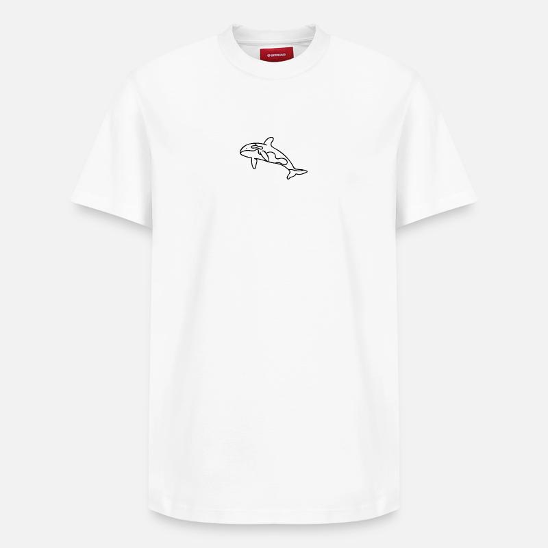 Killerwal - Orca - Relaxed Unisex Supima Cotton T-Shirt – von SPREAD - Weiß