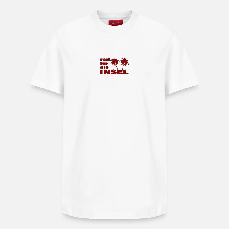 PRÊT POUR L’ÎLE - T-shirt unisexe décontracté en coton Supima – de SPREAD - blanc
