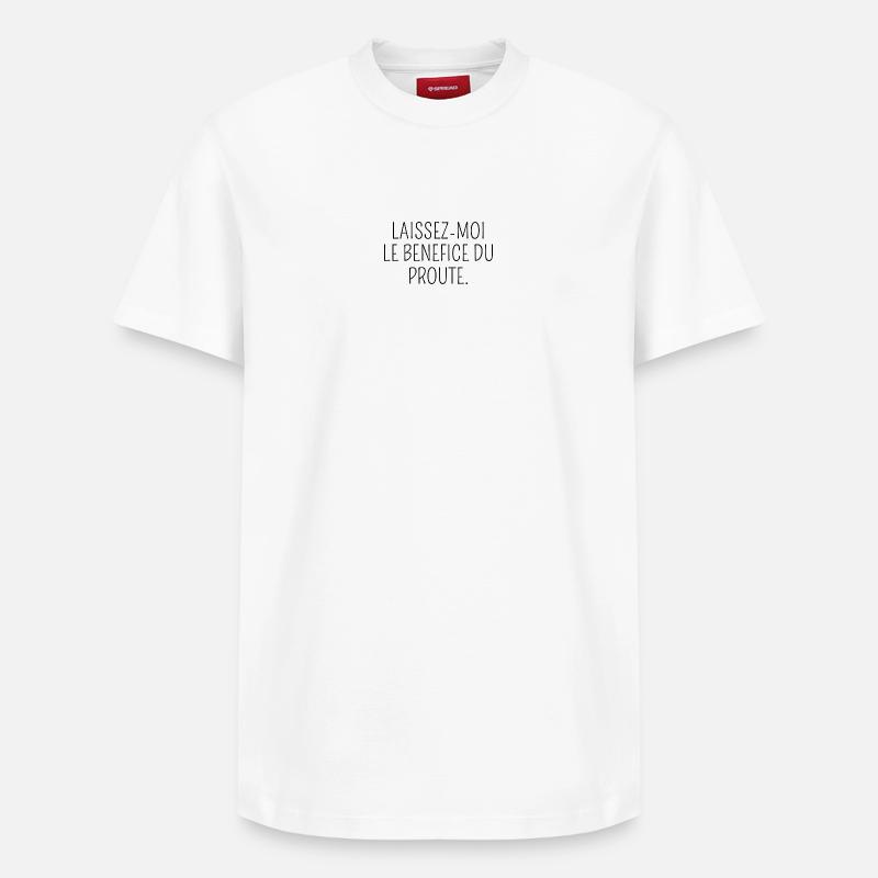 Laissez-moi le Bénéfice du Proute - T-shirt unisexe décontracté en coton Supima – de SPREAD - blanc