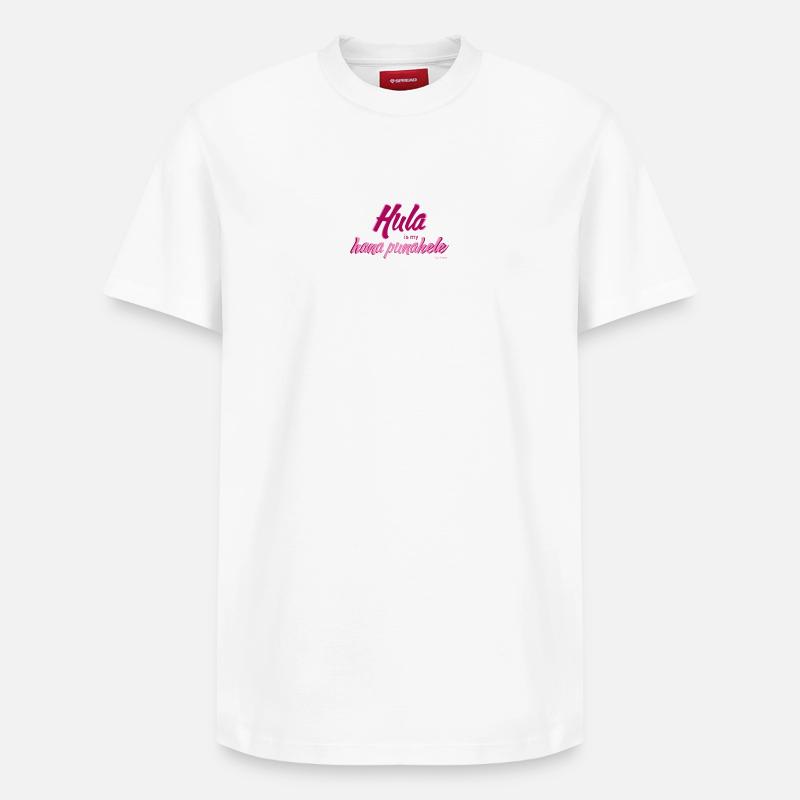 Hula est mon hana punahele - T-shirt unisexe décontracté en coton Supima – de SPREAD - blanc