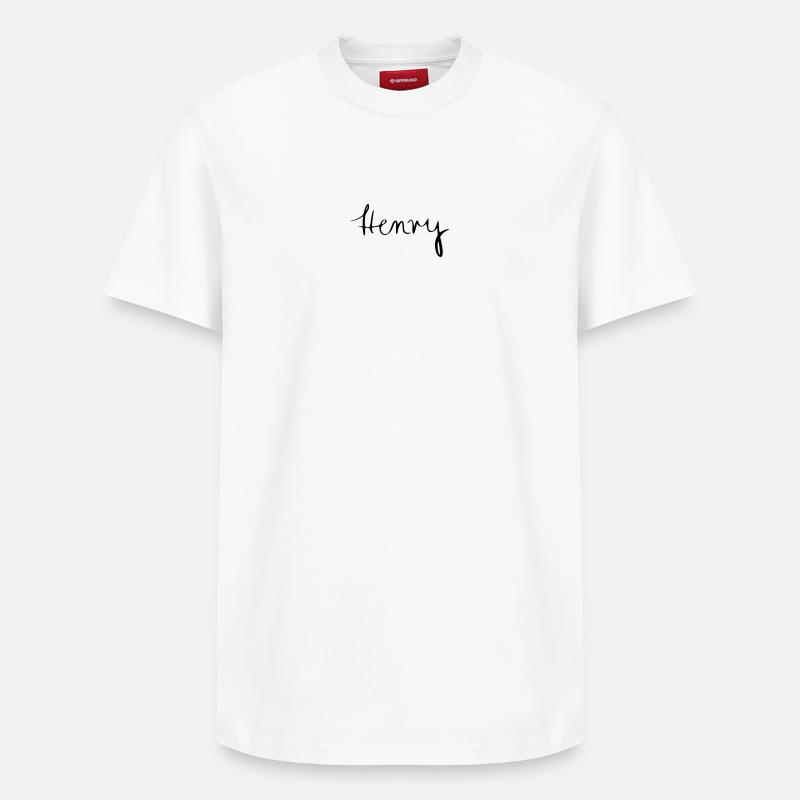 Henry - Relaxed Unisex Supima Cotton T-Shirt – von SPREAD - Weiß