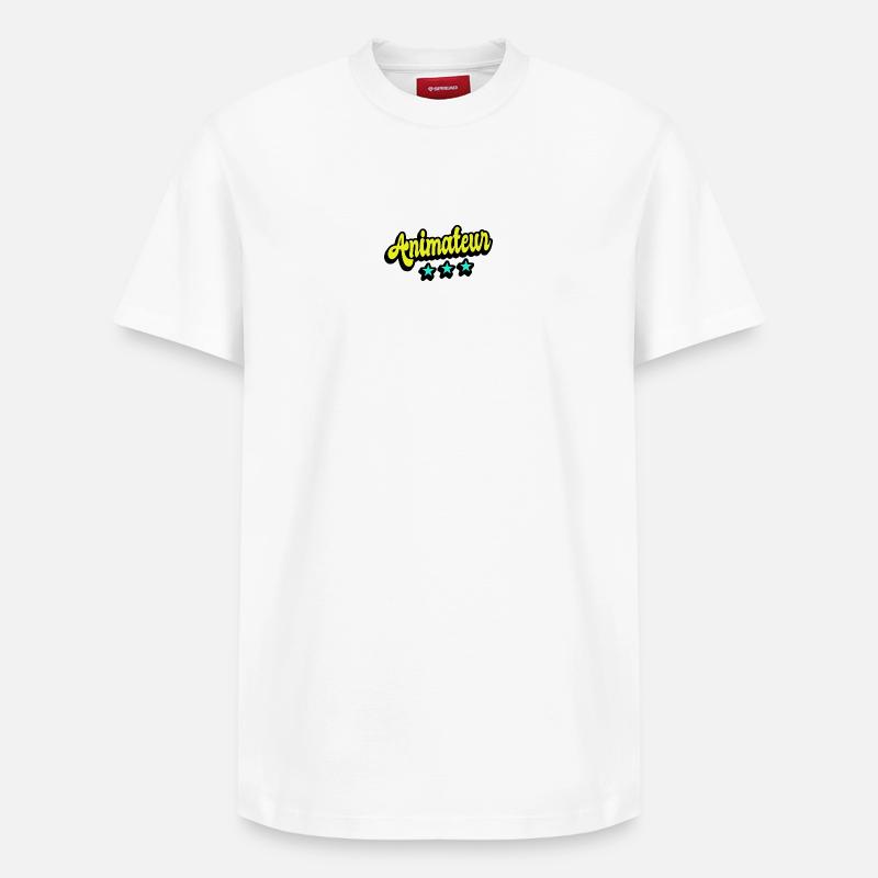 Animateur Design - Relaxed Unisex Supima Cotton T-Shirt – von SPREAD - Weiß