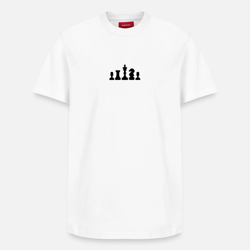 Schach - Relaxed Unisex Supima Cotton T-Shirt – von SPREAD - Weiß