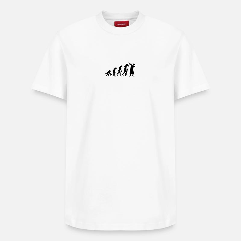 Evolution dab dabbing graduation college student - Relaxed Unisex Supima Cotton T-Shirt – von SPREAD - Weiß