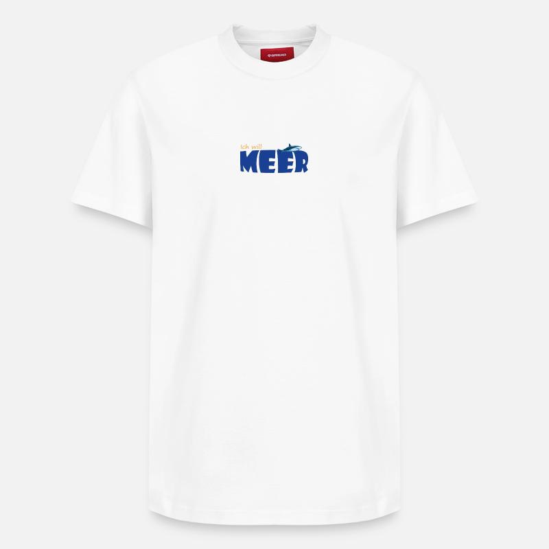 ICH WILL MEER - Relaxed Unisex Supima Cotton T-Shirt – von SPREAD - Weiß