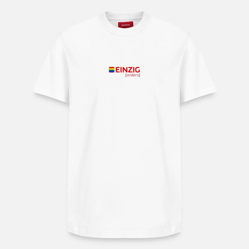Einziganders - Relaxed Unisex Supima Cotton T-Shirt – von SPREAD - Weiß