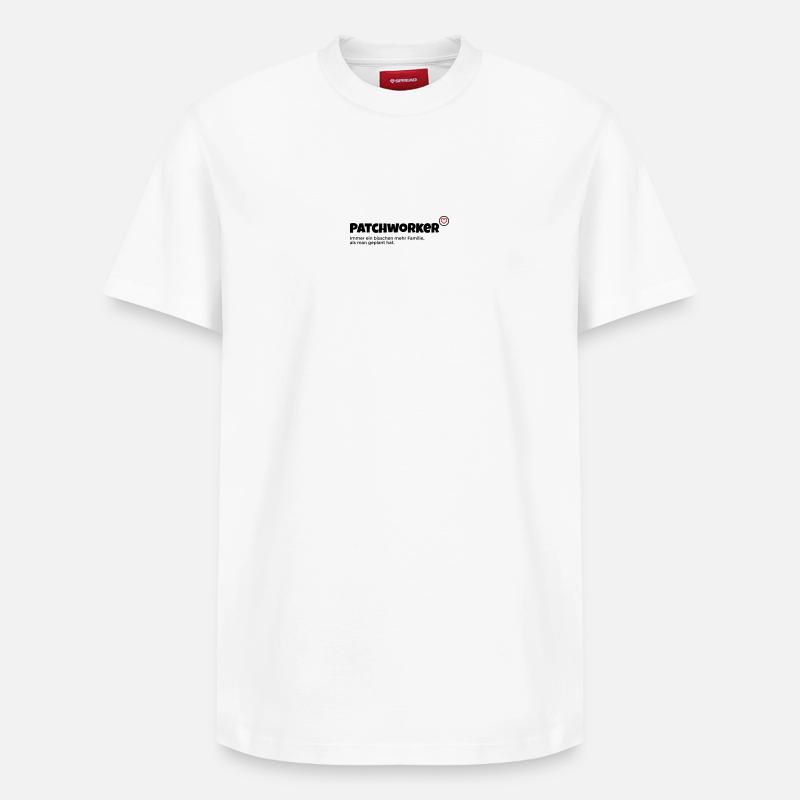 Patchworker - Relaxed Unisex Supima Cotton T-Shirt – von SPREAD - Weiß