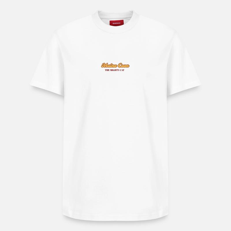 Maine Coon - The mighty Cat - T-shirt unisexe décontracté en coton Supima – de SPREAD - blanc