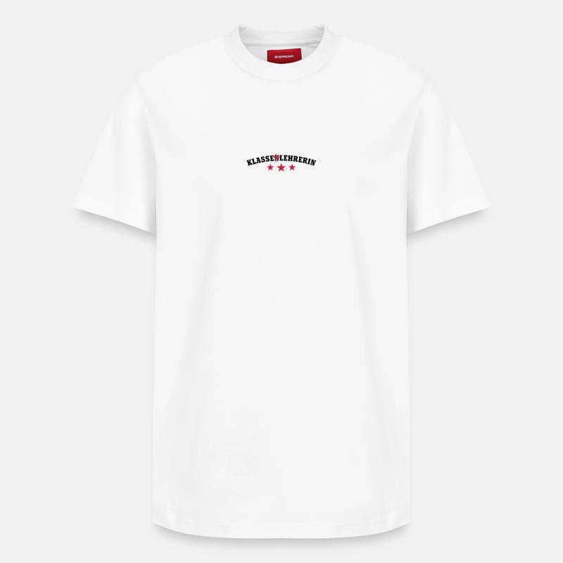Klassenlehrerin - Relaxed Unisex Supima Cotton T-Shirt – von SPREAD - Weiß