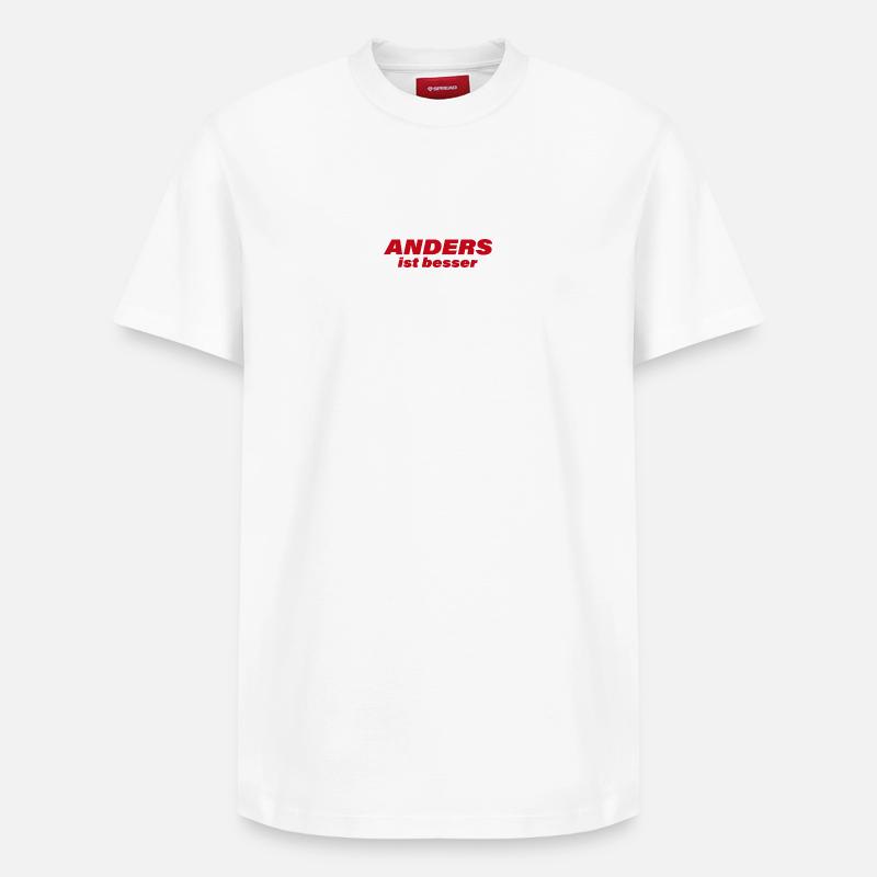DIFFÉRENT, C’EST MIEUX - T-shirt unisexe décontracté en coton Supima – de SPREAD - blanc