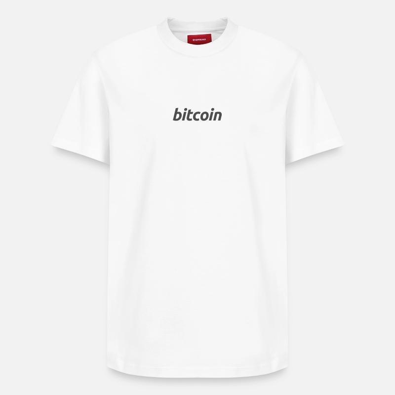 Bitcoin Logo - T-shirt unisexe décontracté en coton Supima – de SPREAD - blanc