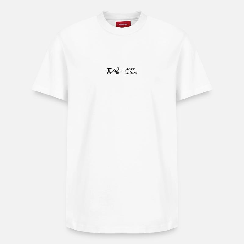past_schoo - T-shirt unisexe décontracté en coton Supima – de SPREAD - blanc