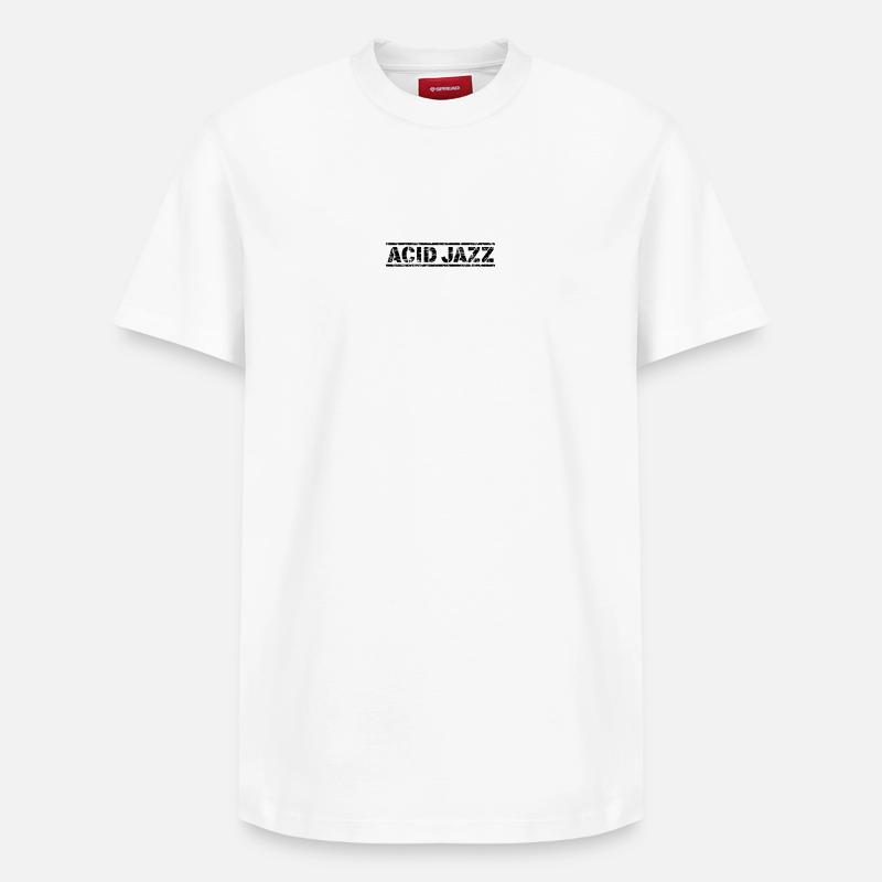 Acid Jazz - Relaxed Unisex Supima Cotton T-Shirt – von SPREAD - Weiß