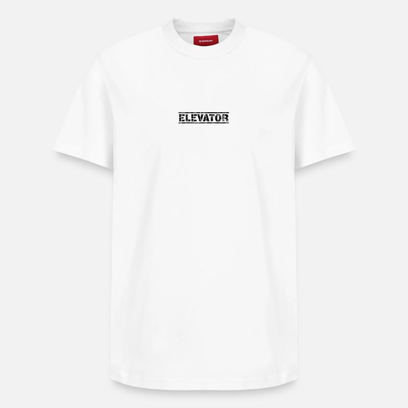 Elevator - Relaxed Unisex Supima Cotton T-Shirt – von SPREAD - Weiß