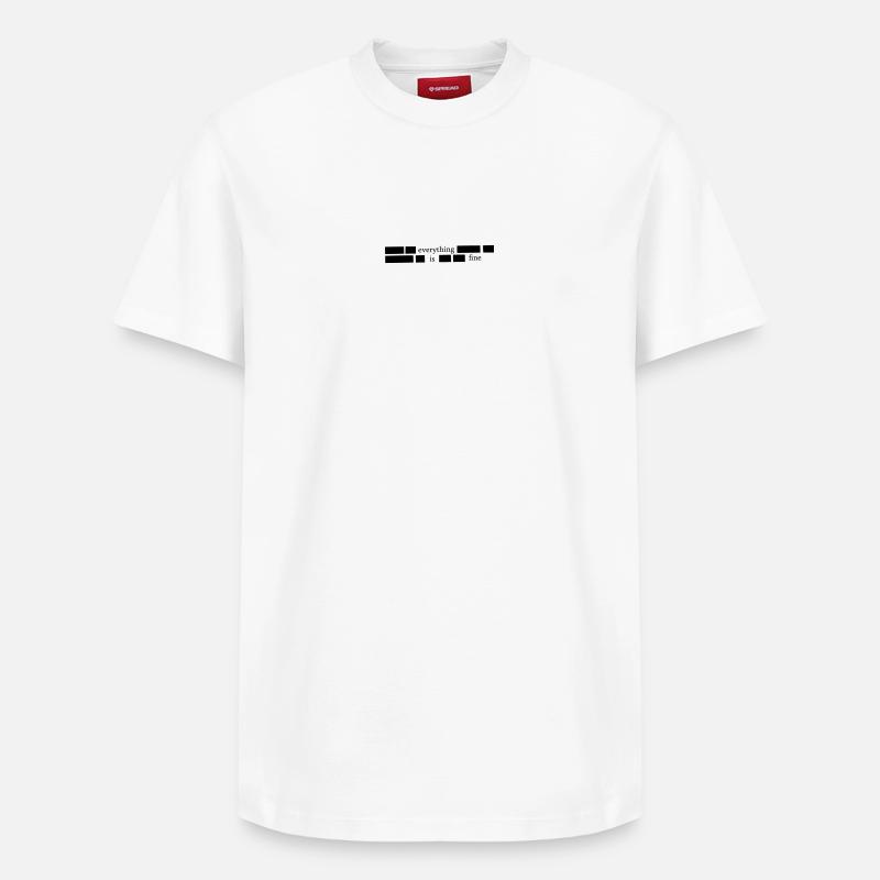 Everything is fine - Relaxed Unisex Supima Cotton T-Shirt – von SPREAD - Weiß