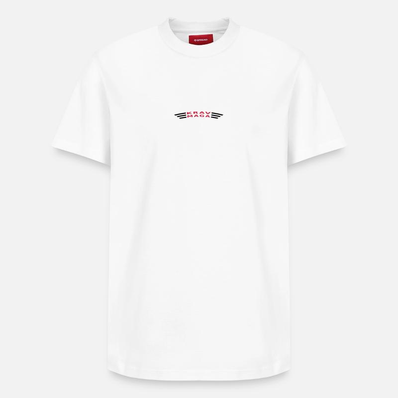 KRAVMAGA courbée - T-shirt unisexe décontracté en coton Supima – de SPREAD - blanc