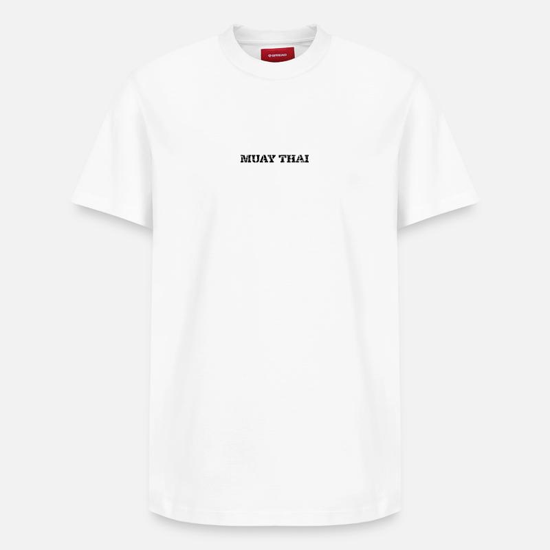 Muay Thai - Relaxed Unisex Supima Cotton T-Shirt – von SPREAD - Weiß