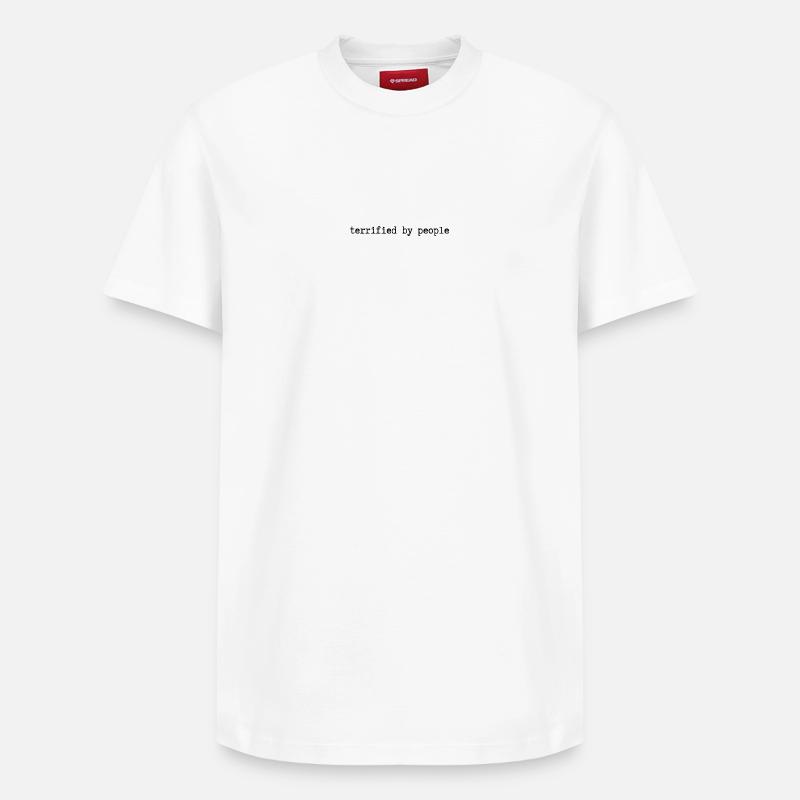 verängstigt vor Menschen - Relaxed Unisex Supima Cotton T-Shirt – von SPREAD - Weiß