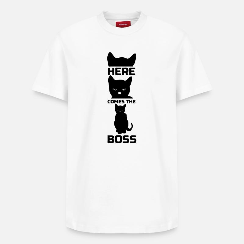 Cat Cat Animal Pet Gift - T-shirt unisexe décontracté en coton Supima – de SPREAD - blanc